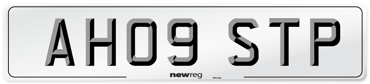 AH09 STP Number Plate from New Reg